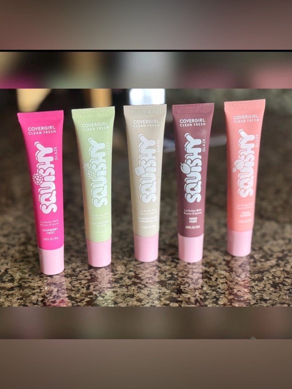 COVERGIRL (5) pc Clean Fresh Squishy Glaze™ Lip Butter Balm NEW RELEASE